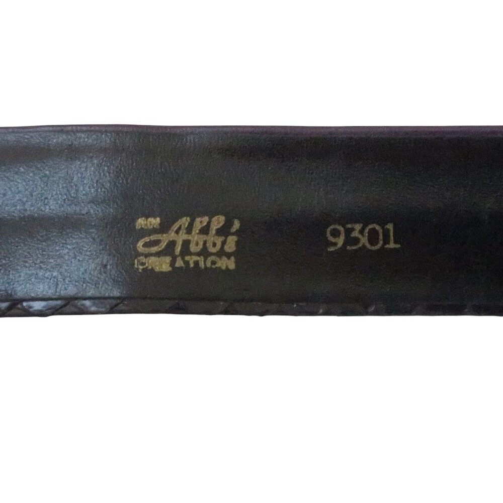 vtg ABB'S CREATIONS Purple leather python emboss … - image 5